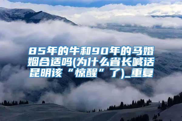 85年的牛和90年的马婚姻合适吗(为什么省长喊话昆明该“惊醒”了)_重复