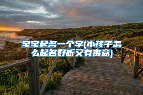 宝宝起名一个字(小孩子怎么起名好听又有寓意)