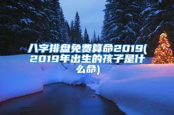 八字排盘免费算命2019(2019年出生的孩子是什么命)