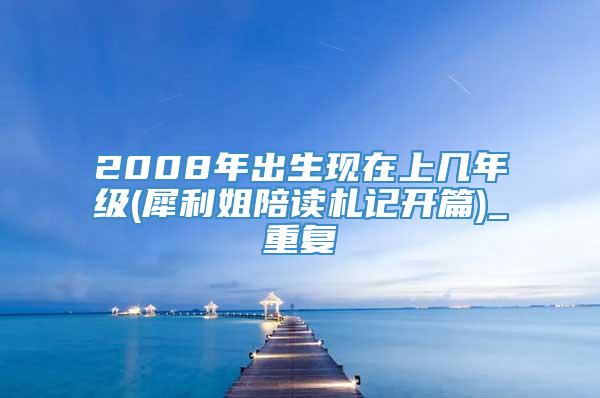 2008年出生现在上几年级(犀利姐陪读札记开篇)_重复
