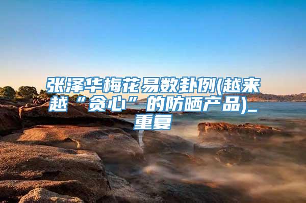 张泽华梅花易数卦例(越来越“贪心”的防晒产品)_重复