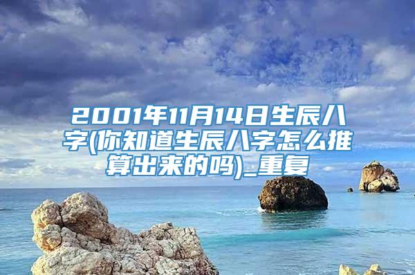 2001年11月14日生辰八字(你知道生辰八字怎么推算出来的吗)_重复