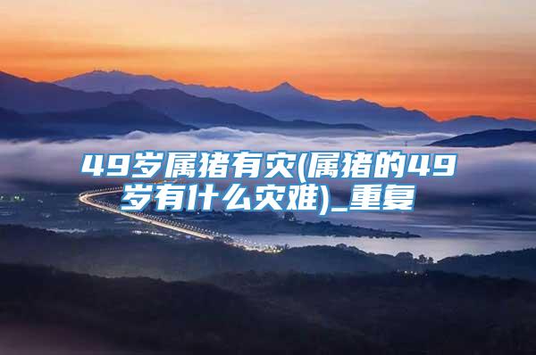 49岁属猪有灾(属猪的49岁有什么灾难)_重复