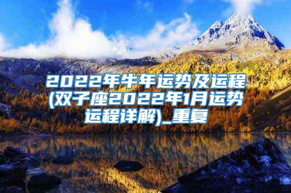 2022年牛年运势及运程(双子座2022年1月运势运程详解)_重复