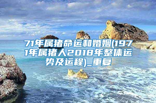 71年属猪命运和婚姻(1971年属猪人2018年整体运势及运程)_重复