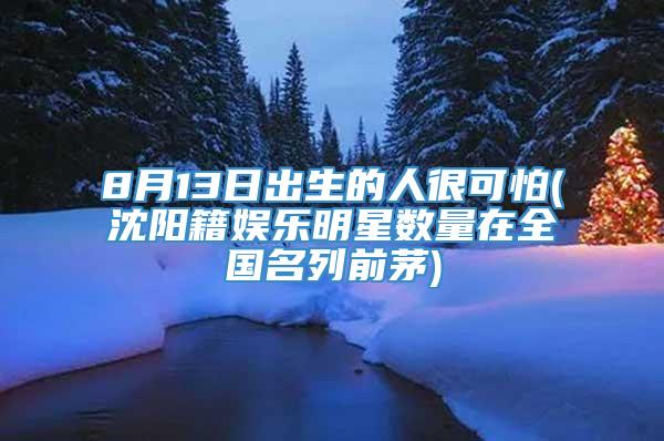 8月13日出生的人很可怕(沈阳籍娱乐明星数量在全国名列前茅)