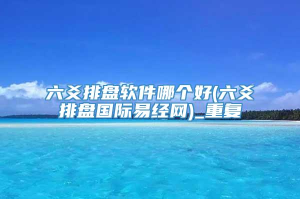 六爻排盘软件哪个好(六爻排盘国际易经网)_重复