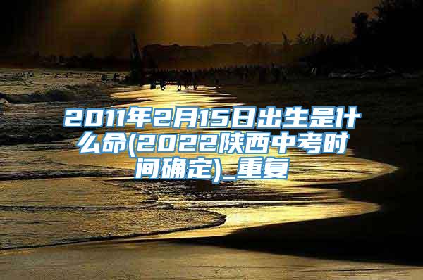 2011年2月15日出生是什么命(2022陕西中考时间确定)_重复