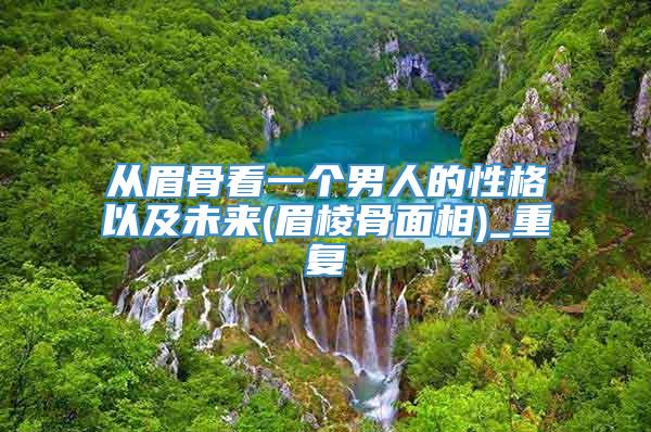 从眉骨看一个男人的性格以及未来(眉棱骨面相)_重复