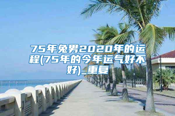 75年兔男2020年的运程(75年的今年运气好不好)_重复