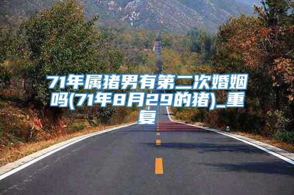 71年属猪男有第二次婚姻吗(71年8月29的猪)_重复