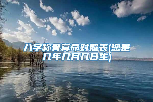 八字称骨算命对照表(您是几年几月几日生)