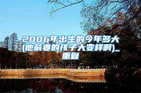 2006年出生的今年多大(他前妻的孩子大变样啊)_重复