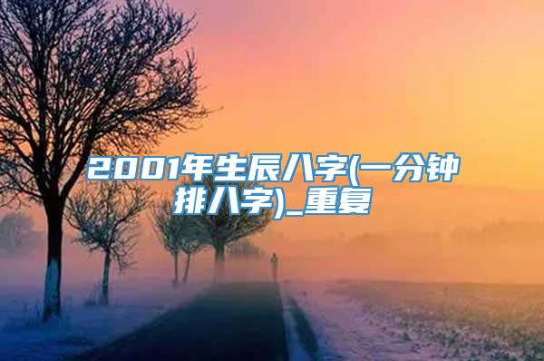 2001年生辰八字(一分钟排八字)_重复