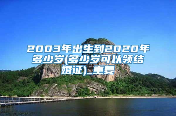 2003年出生到2020年多少岁(多少岁可以领结婚证)_重复