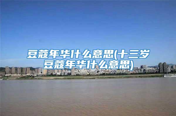 豆蔻年华什么意思(十三岁豆蔻年华什么意思)