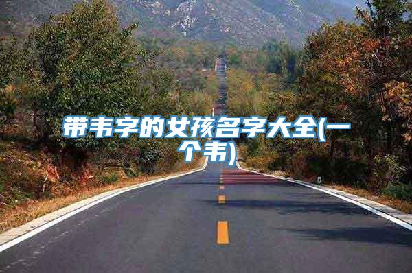 带韦字的女孩名字大全(一个韦)