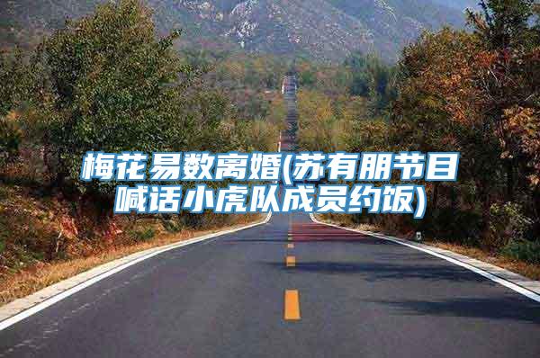 梅花易数离婚(苏有朋节目喊话小虎队成员约饭)