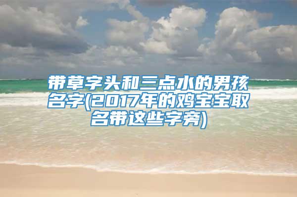 带草字头和三点水的男孩名字(2017年的鸡宝宝取名带这些字旁)