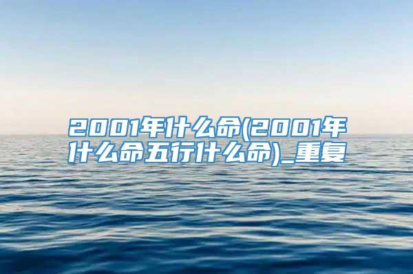 2001年什么命(2001年什么命五行什么命)_重复