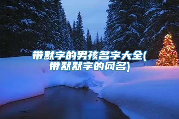 带默字的男孩名字大全(带默默字的网名)