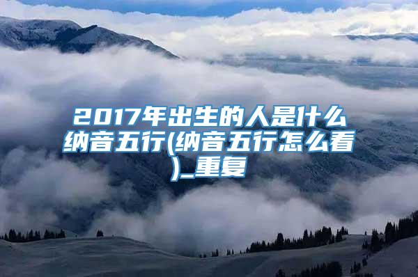 2017年出生的人是什么纳音五行(纳音五行怎么看)_重复