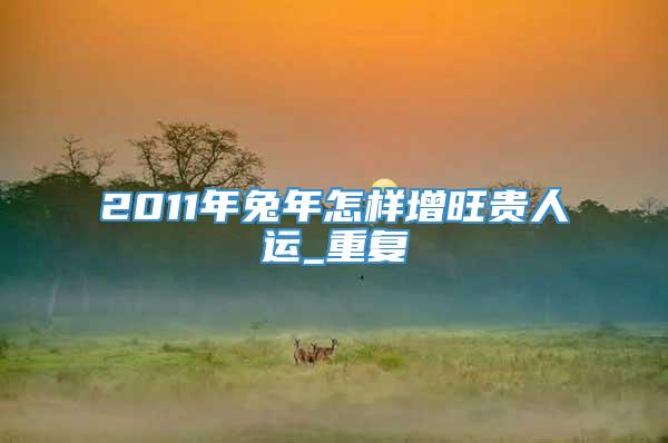 2011年兔年怎样增旺贵人运_重复