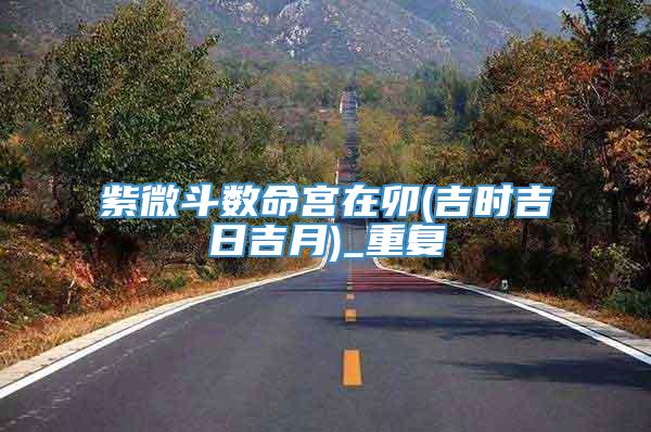 紫微斗数命宫在卯(吉时吉日吉月)_重复