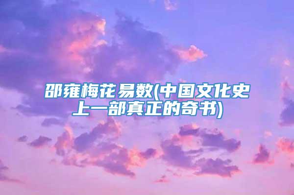 邵雍梅花易数(中国文化史上一部真正的奇书)