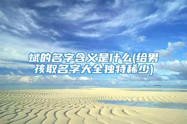 斌的名字含义是什么(给男孩取名字大全独特稀少)