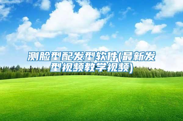 测脸型配发型软件(最新发型视频教学视频)