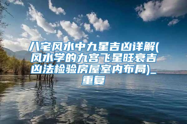 八宅风水中九星吉凶详解(风水学的九宫飞星旺衰吉凶法检验房屋室内布局)_重复