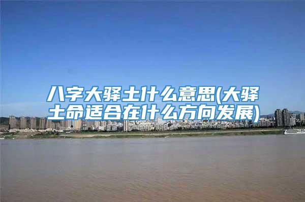 八字大驿土什么意思(大驿土命适合在什么方向发展)