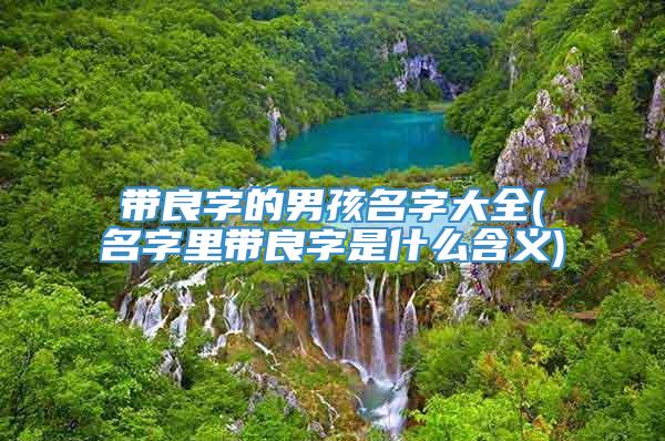 带良字的男孩名字大全(名字里带良字是什么含义)