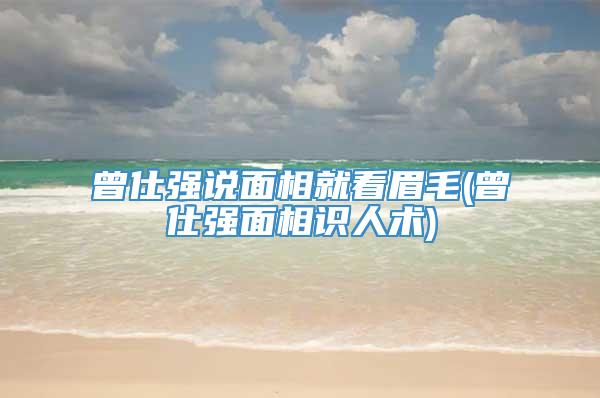 曾仕强说面相就看眉毛(曾仕强面相识人术)