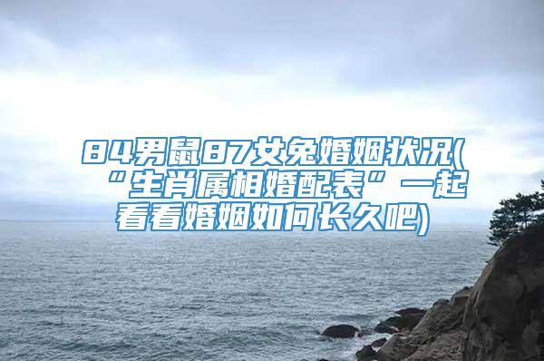 84男鼠87女兔婚姻状况(“生肖属相婚配表”一起看看婚姻如何长久吧)