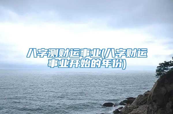 八字测财运事业(八字财运事业开始的年份)