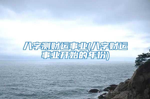 八字测财运事业(八字财运事业开始的年份)