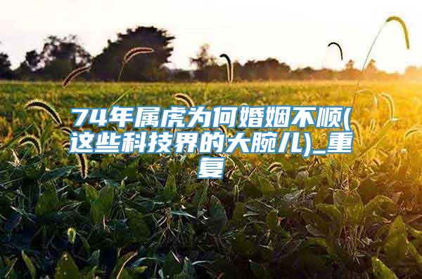 74年属虎为何婚姻不顺(这些科技界的大腕儿)_重复