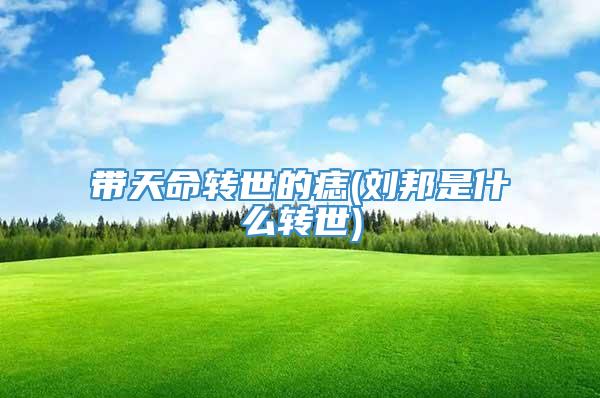 带天命转世的痣(刘邦是什么转世)