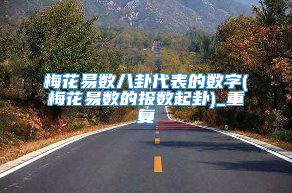 梅花易数八卦代表的数字(梅花易数的报数起卦)_重复