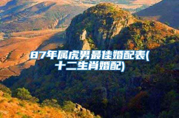 87年属虎男最佳婚配表(十二生肖婚配)