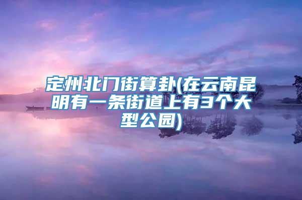 定州北门街算卦(在云南昆明有一条街道上有3个大型公园)