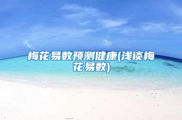 梅花易数预测健康(浅谈梅花易数)