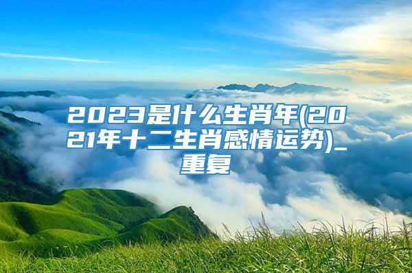 2023是什么生肖年(2021年十二生肖感情运势)_重复