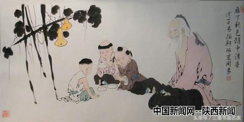 画家周易作品赏析：人物画古朴典雅布局精到 画风清新凝练传神