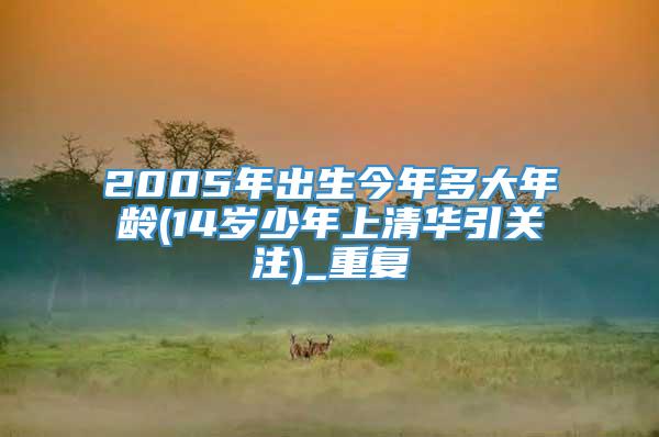 2005年出生今年多大年龄(14岁少年上清华引关注)_重复