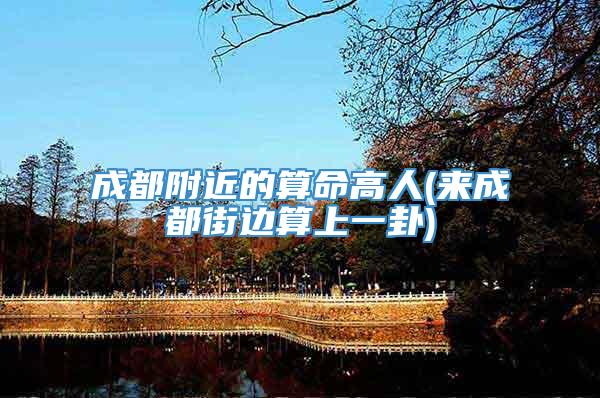 成都附近的算命高人(来成都街边算上一卦)