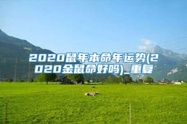 2020鼠年本命年运势(2020金鼠命好吗)_重复