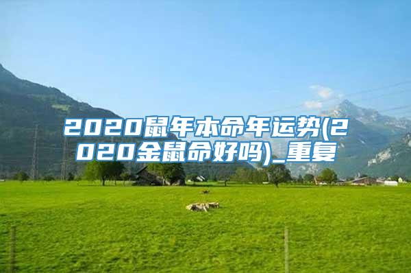 2020鼠年本命年运势(2020金鼠命好吗)_重复